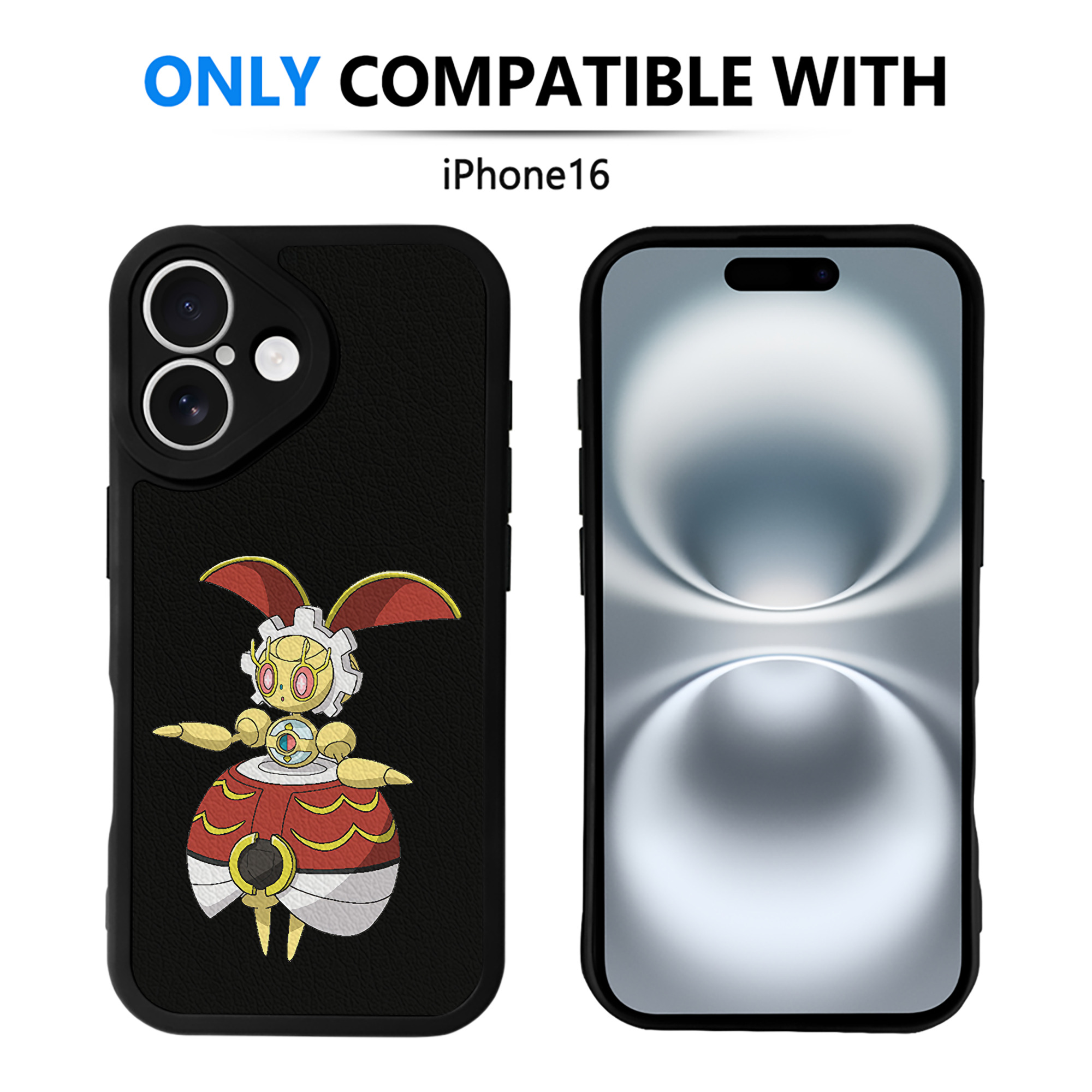 （画像用） ポケットモンスター Pokémon 【iPhone 16シリーズ対応】シリコンスマホケース（レザー調） 材質：シリコン